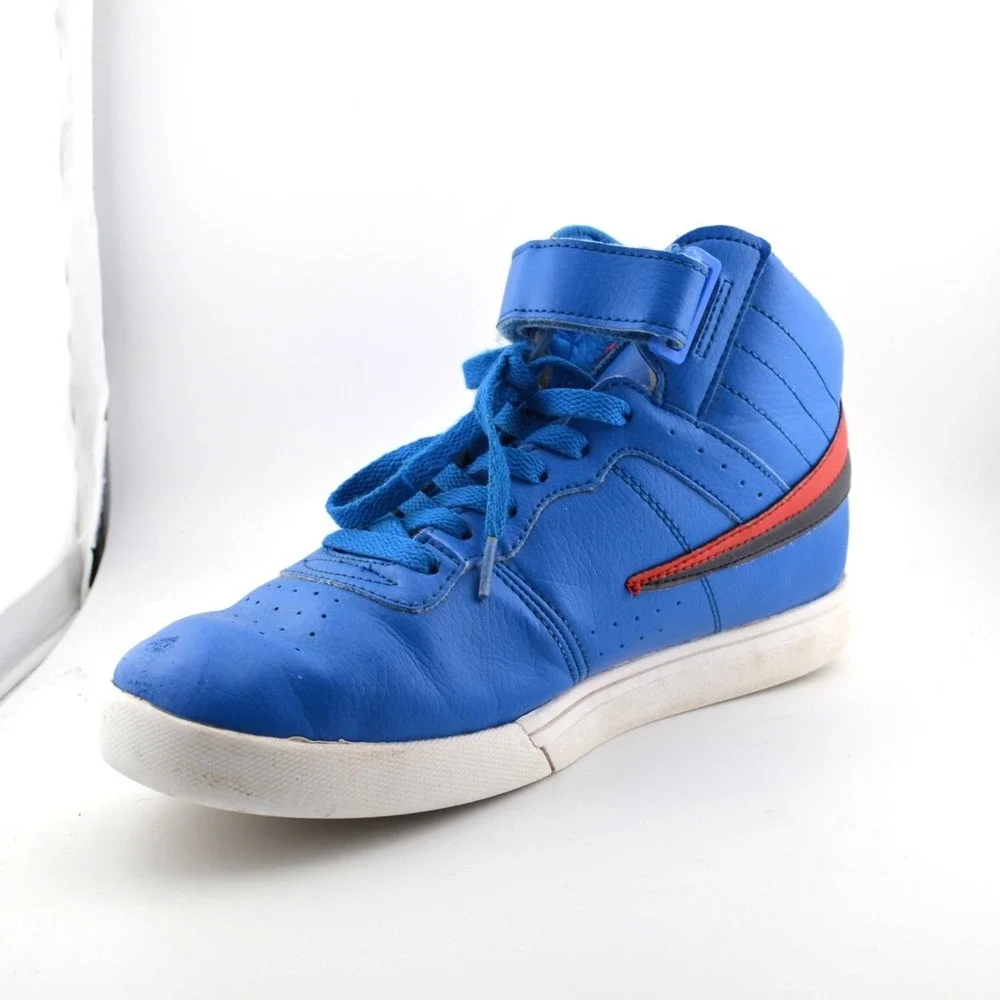 Fila‎ High Top Sneakers Casual Everyday Summer Blue Red Youth Size 7 Shoes Bold